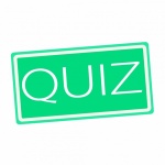 QUIZ White Stamp Text On Green