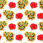 Red Floral Background Wallpaper