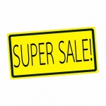 Super Sale Black Stamp Text On Yellow