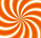 Swirls Orange White Background