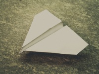 White Paper Plane Background