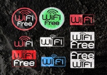 Wifi Icons For Business On Wall