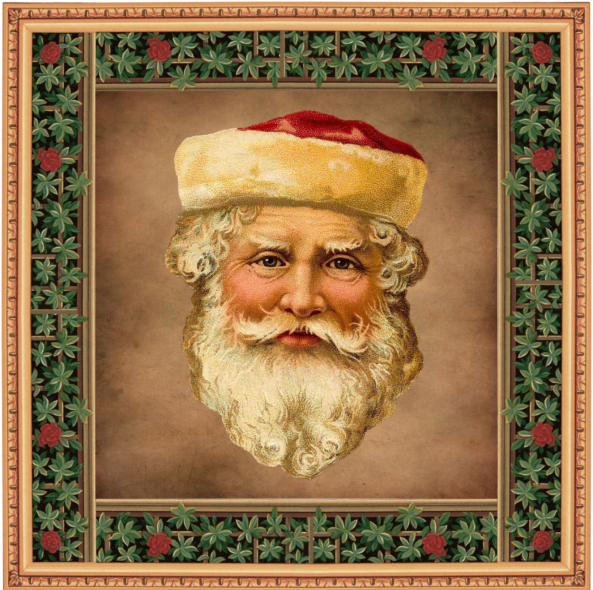 Vintage Santa Claus Face