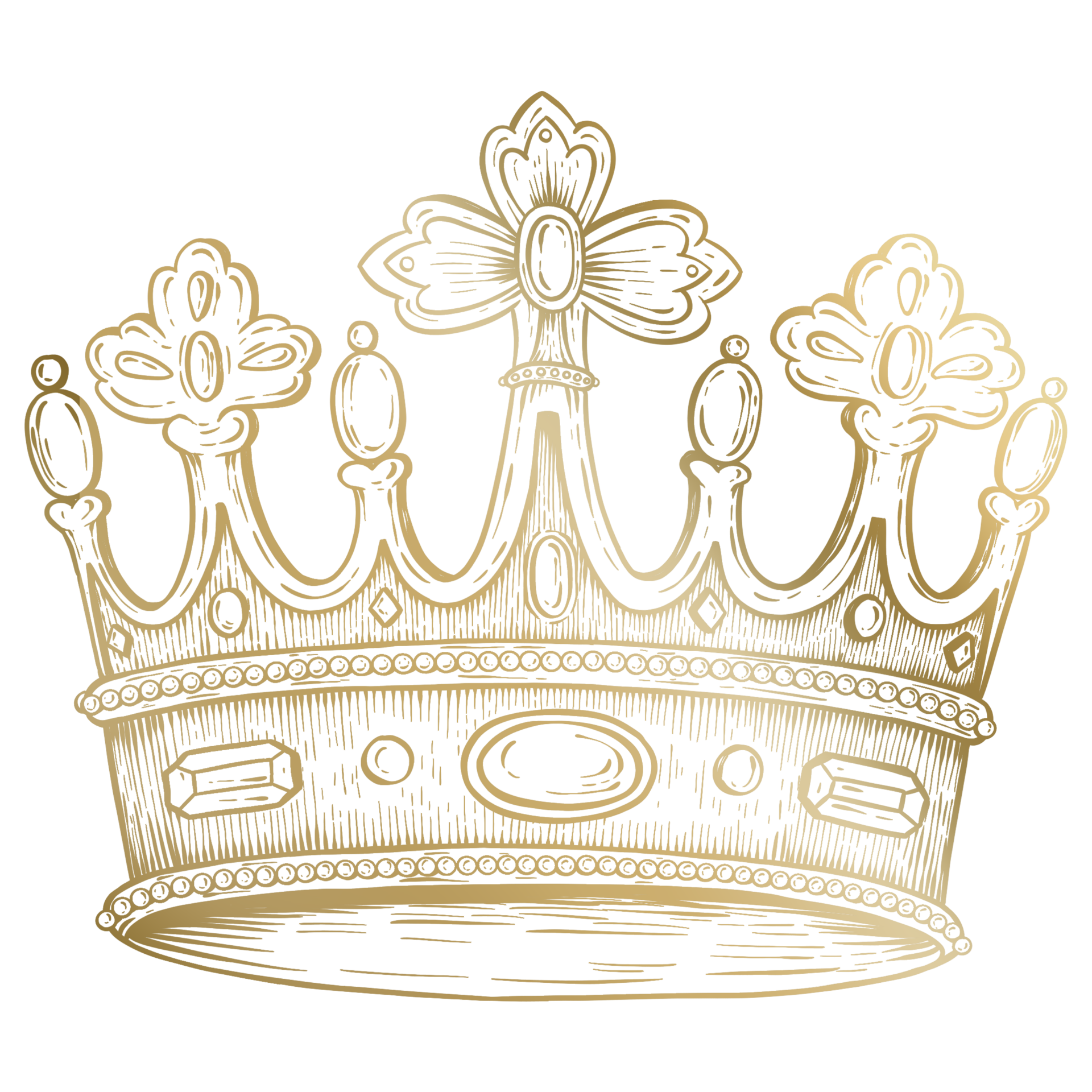 Crown gold king vintage old 1900 century reign