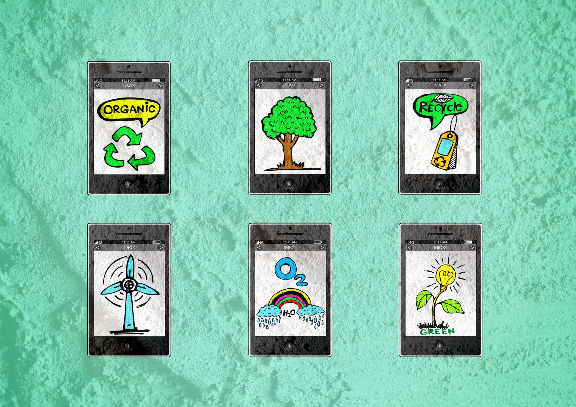 Mobile Phone Apps Eco Concept Idea