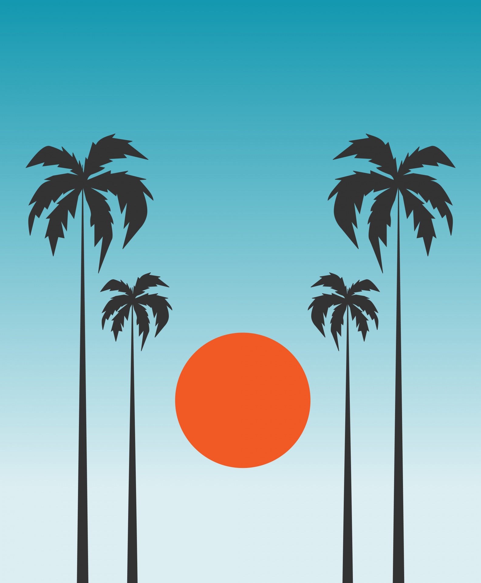 Palm Trees Tropical Sunset