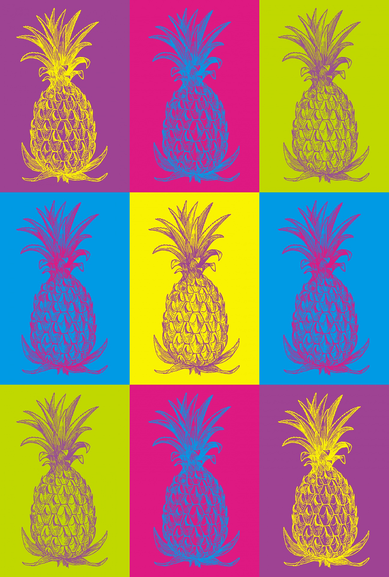 Pineapple Pop Art Poster