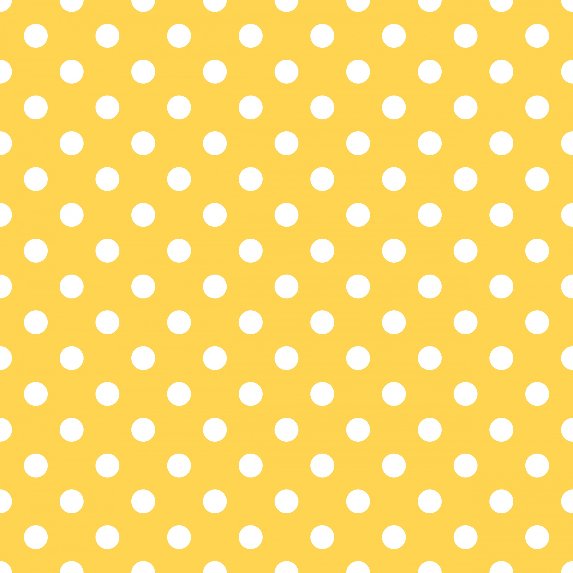 Polka Dots Yellow White