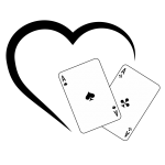 Heart With Two Playing Cards