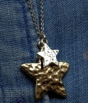 2 Stars Necklace Pendant