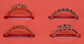 4 Ladies Rings On A Tray