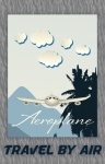 Aeroplane Vintage Travel Poster