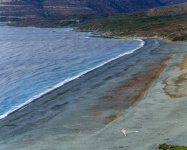 Black Sand Beach At Nonza Corsica