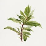 Leaves Foliage Branch Watercolor