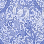 Blue Flower Vintage Art
