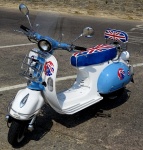 Blue Red White Scooter