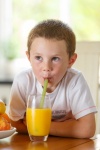 Boy Drinking Juice