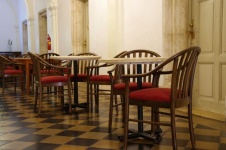 Chairs And Tables At Old Coffe Shop