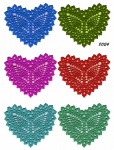 Crochet Heart Doilys