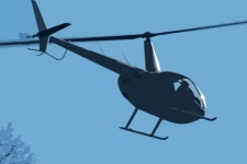Cutout Image Of A Helicopter Flying