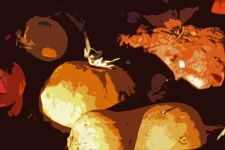 Cutout Image Of Pumpkin And Produce