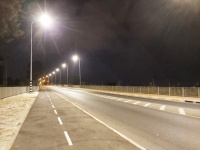 Empty Road With Street Lights