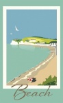 European Beach Travel Poster