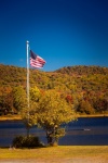 Flag Of United States In Fall