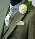 Gents Suit With Lapel Flower