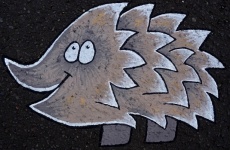 Hedgehog Painting On The Street