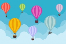 Hot Air Balloons In Clouds