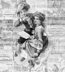 Vintage Violinist Illustration