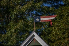Patriot Flag On Vermont Building