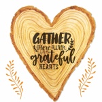 Thanksgiving Wooden Heart