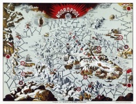 North Pole Map Vintage Art