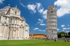 Leaning Tower And Cathedral In Pisa