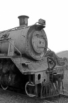Old Rusted Steam Locomotive In B&w