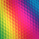 Rainbow Colors Honeycomb Background