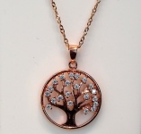 Silver Rose Gold Necklace