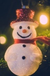 Snowman On A Christmas Tree