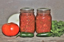 Two Jars Of Homemade Picante Sauce