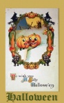 Vintage Halloween Poster Greeting