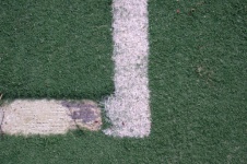 White Chalk Line On Soccer Field