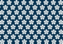 White Flower Fabric Pattern