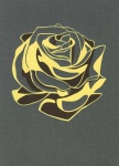 Yellow Rosebud On A Gray Paper