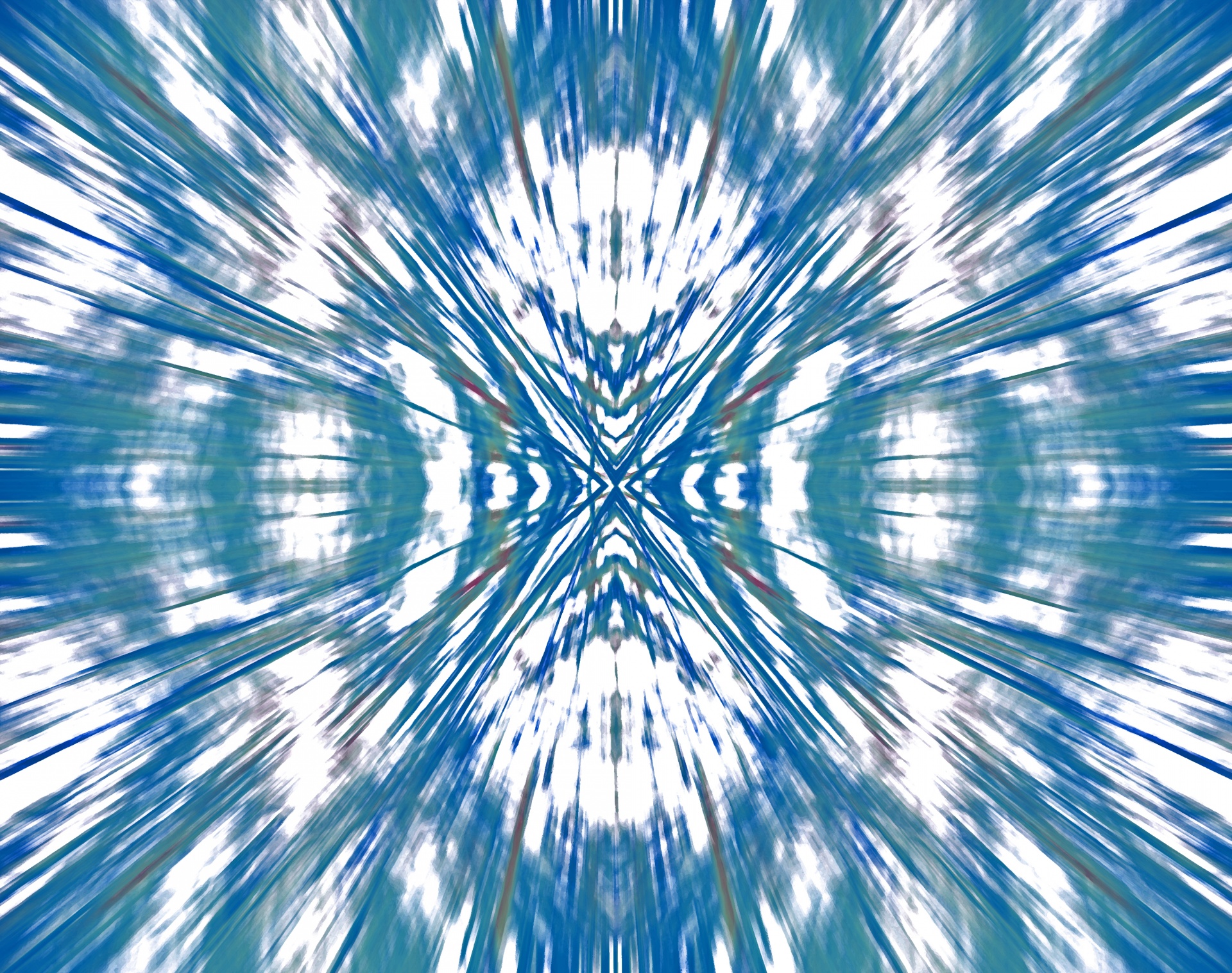 Blue And White Zoom Burst Effect