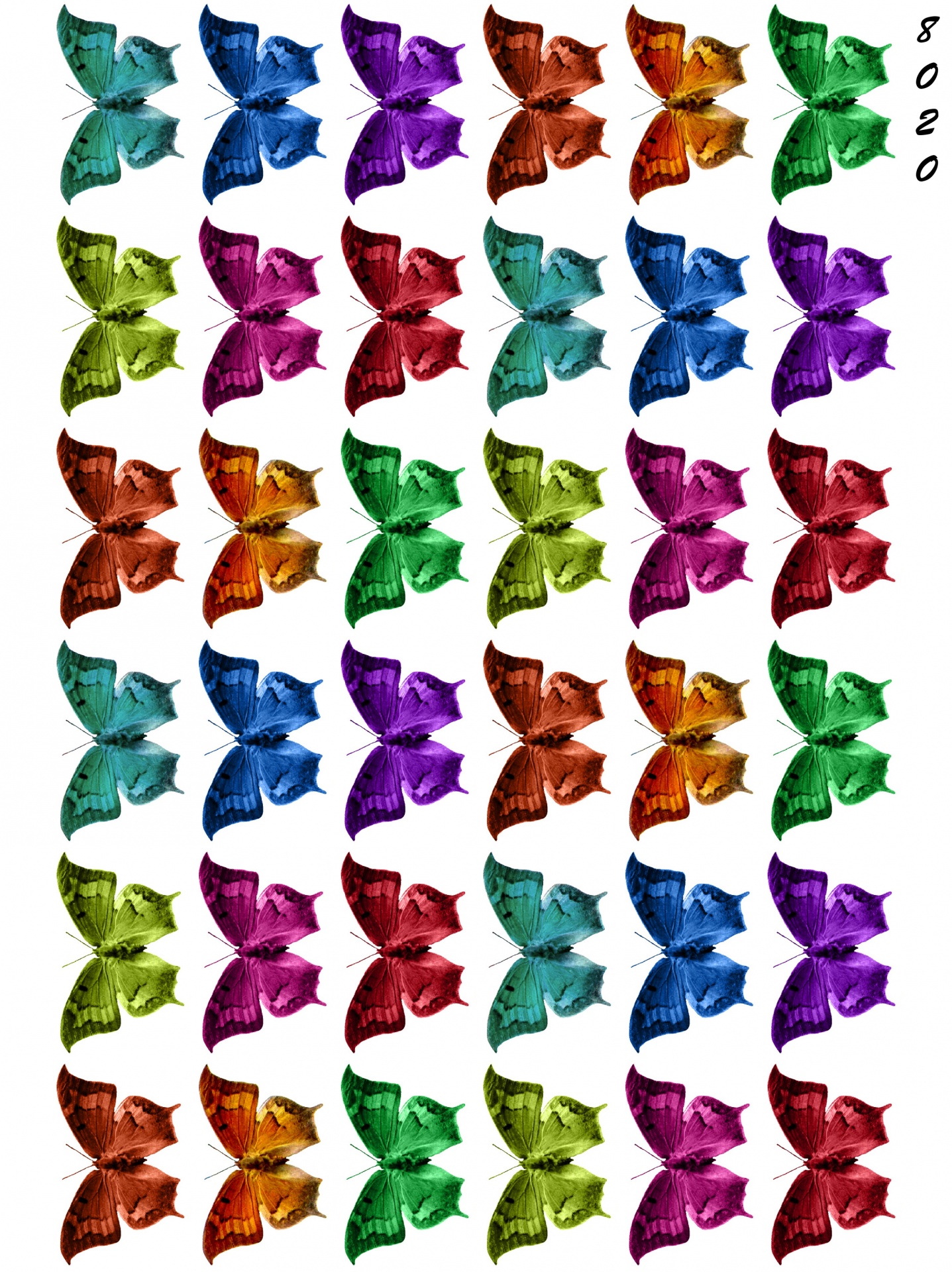 Colourful Butterflies Mini 36