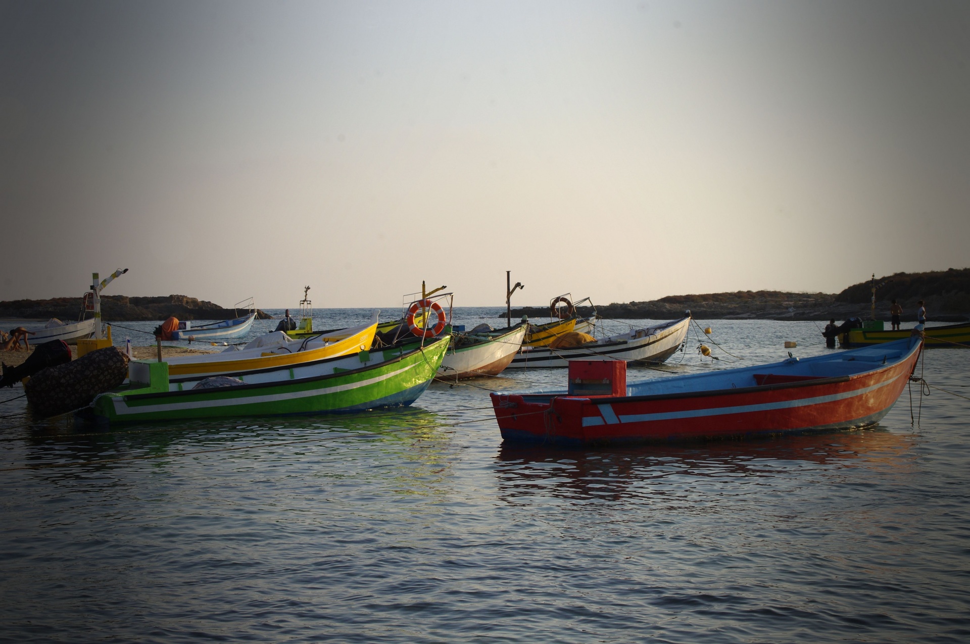 Fishing Boats At Sunset