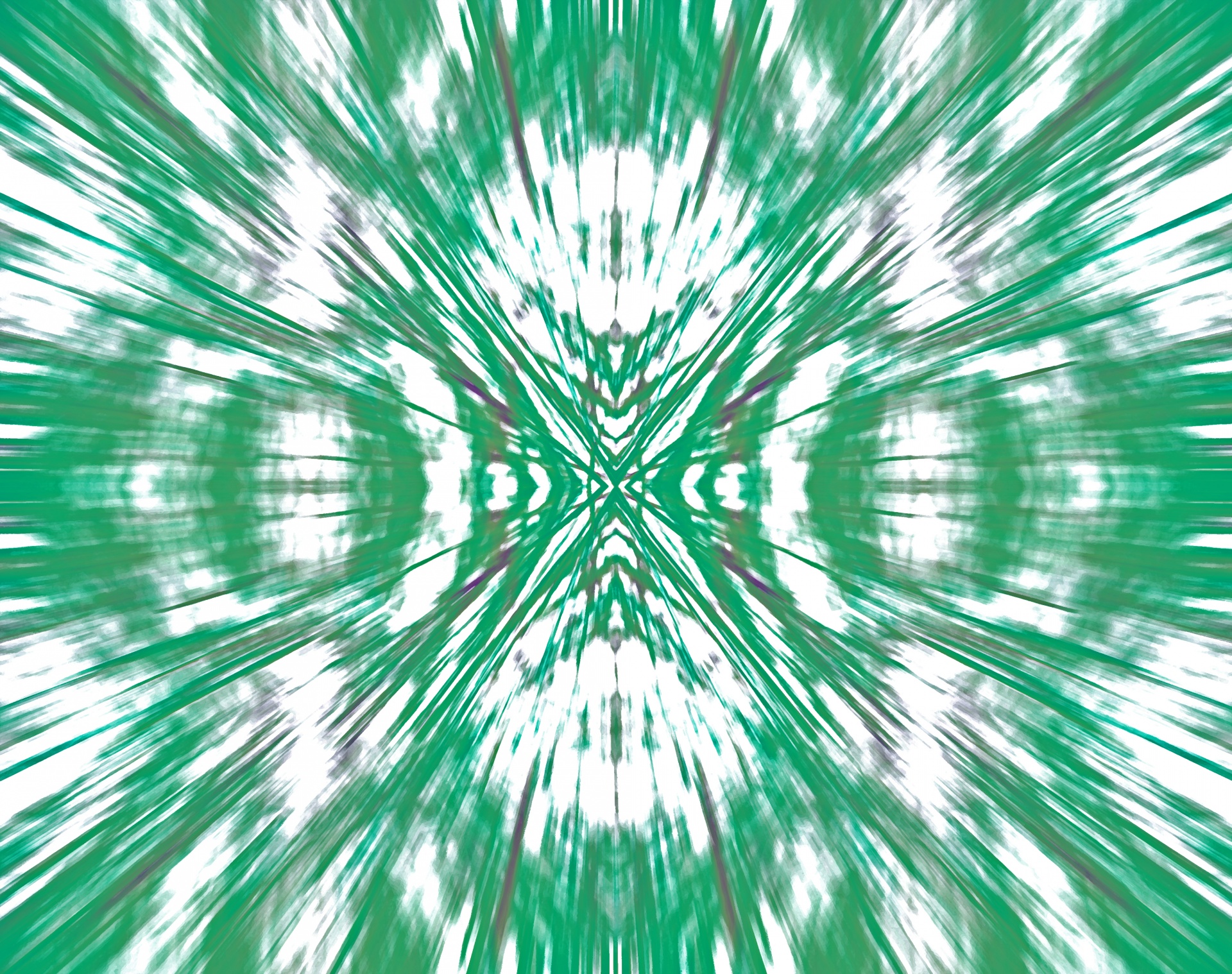 Green And White Zoom Burst Effect