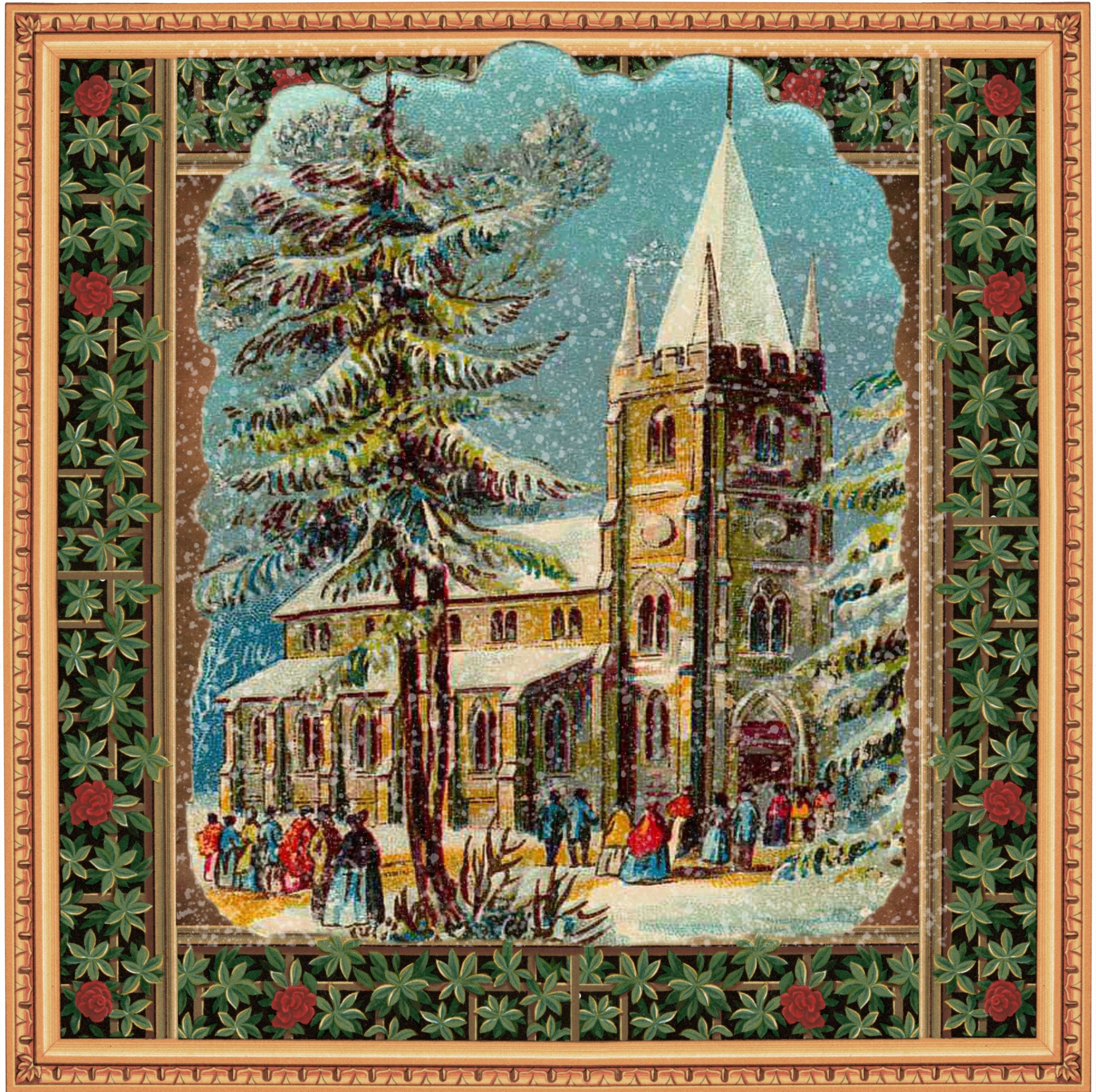 Vintage Christmas Church